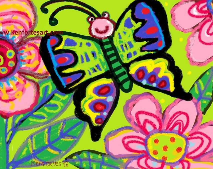 butterfly-crayons-digital-art-kenfortes-art-classes-children-kids-adults-painting-Arts-courses-