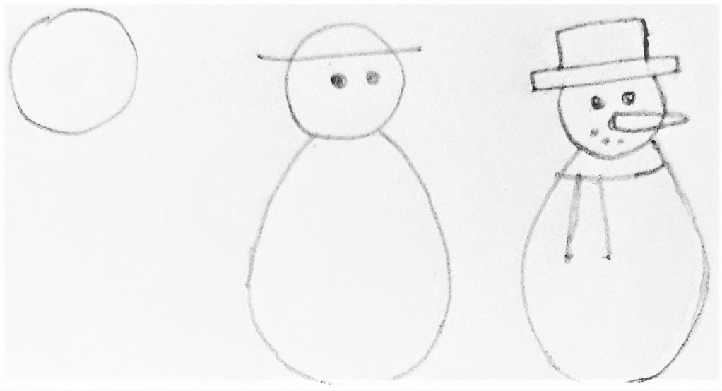 snow man doll steps to draw for kids level 1 - kenfortes art class