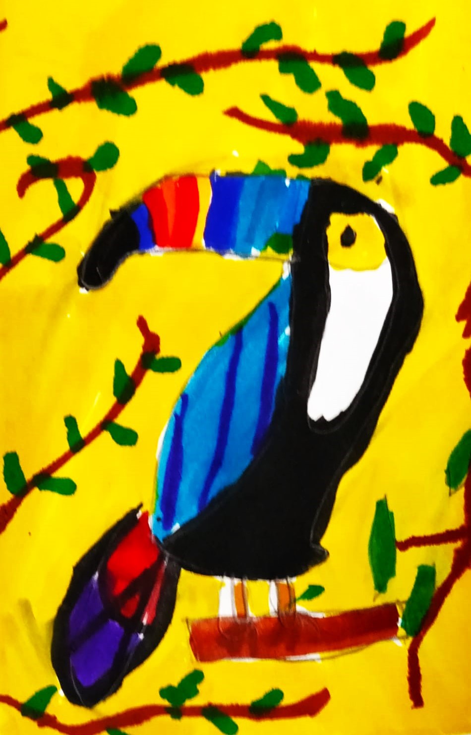 Toucan- by Raaga Norway-alchocol marker- Kenfortes art class kids online art gallery